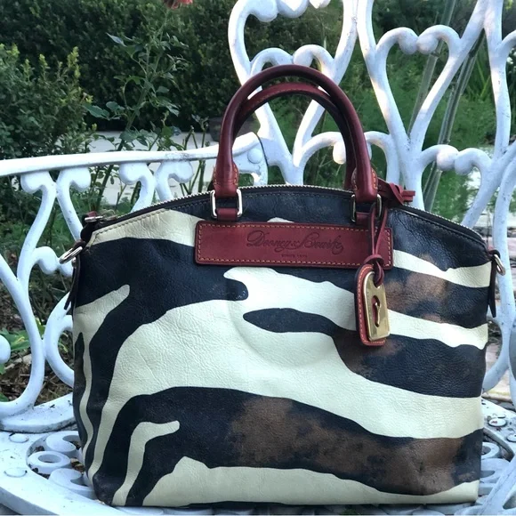 Dooney & Bourke Florentine Vachetta Zebra Satchel/Tote - Picture 7 of 11